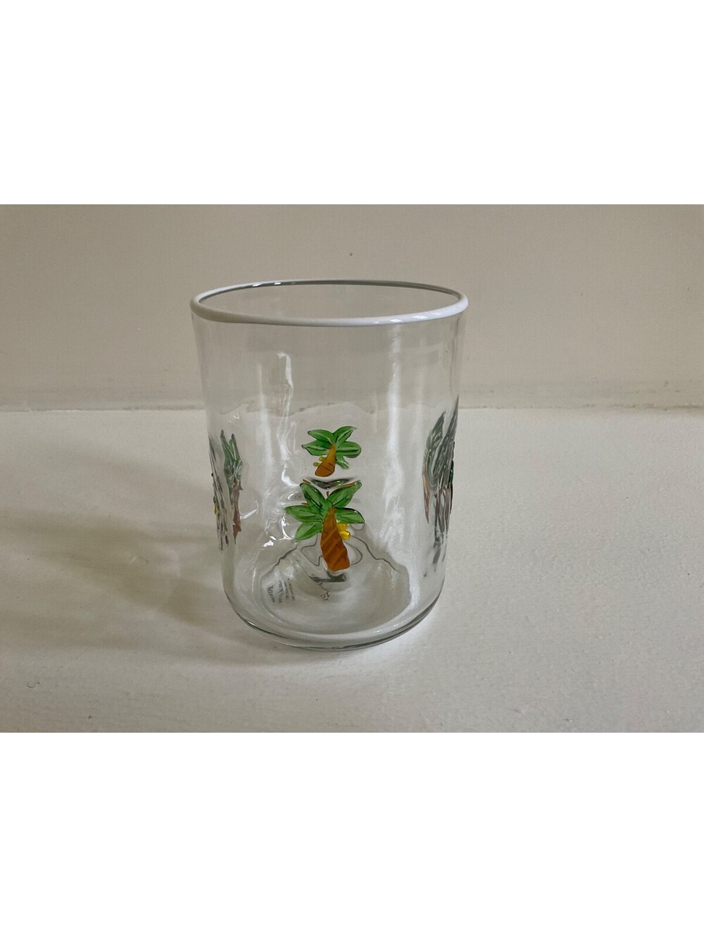 Anthropologie Bonita Palm Tree Juice Glass NWT